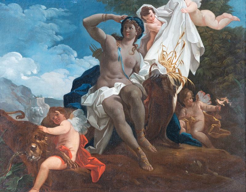 Cerchia di Corrado Giaquinto (molfetta, 1703 – Napoli, 1766) - Allegoria Dell'africa