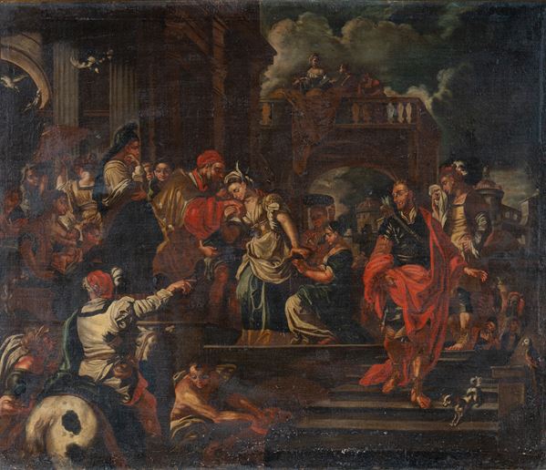 scuola di Francesco Solimena (Canale di Serino 1657&#8211;1747 Barra) - Salomone e la regina di Saba