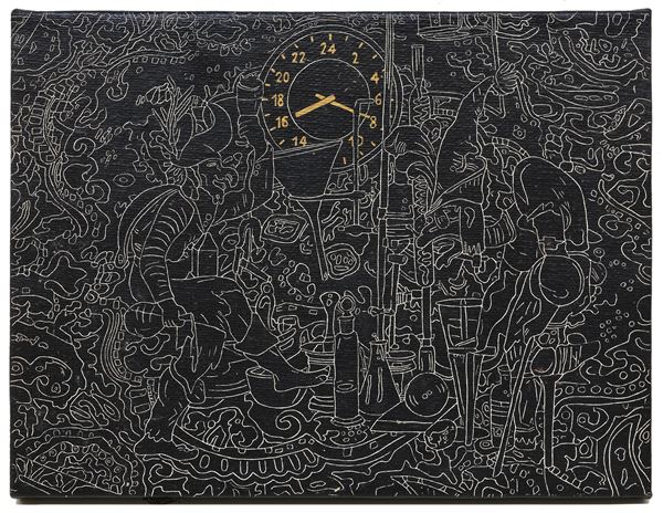 Maurizio Cannavacciuolo : Giovinezza tuttavia  (1994)  - Acrilico su tela - Asta Arte Moderna e Contemporanea - Blindarte Casa d'Aste