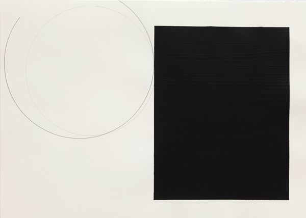Pedro Cabrita Reis : Linea di Roma 12  (2001)  - Tempera e matita su carta - Asta Arte Moderna e Contemporanea - Blindarte Casa d'Aste