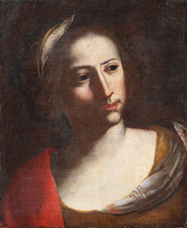 Niccol&#242; De Simone (attivo a Napoli tra il 1636/1677) - Testa di giovane donna