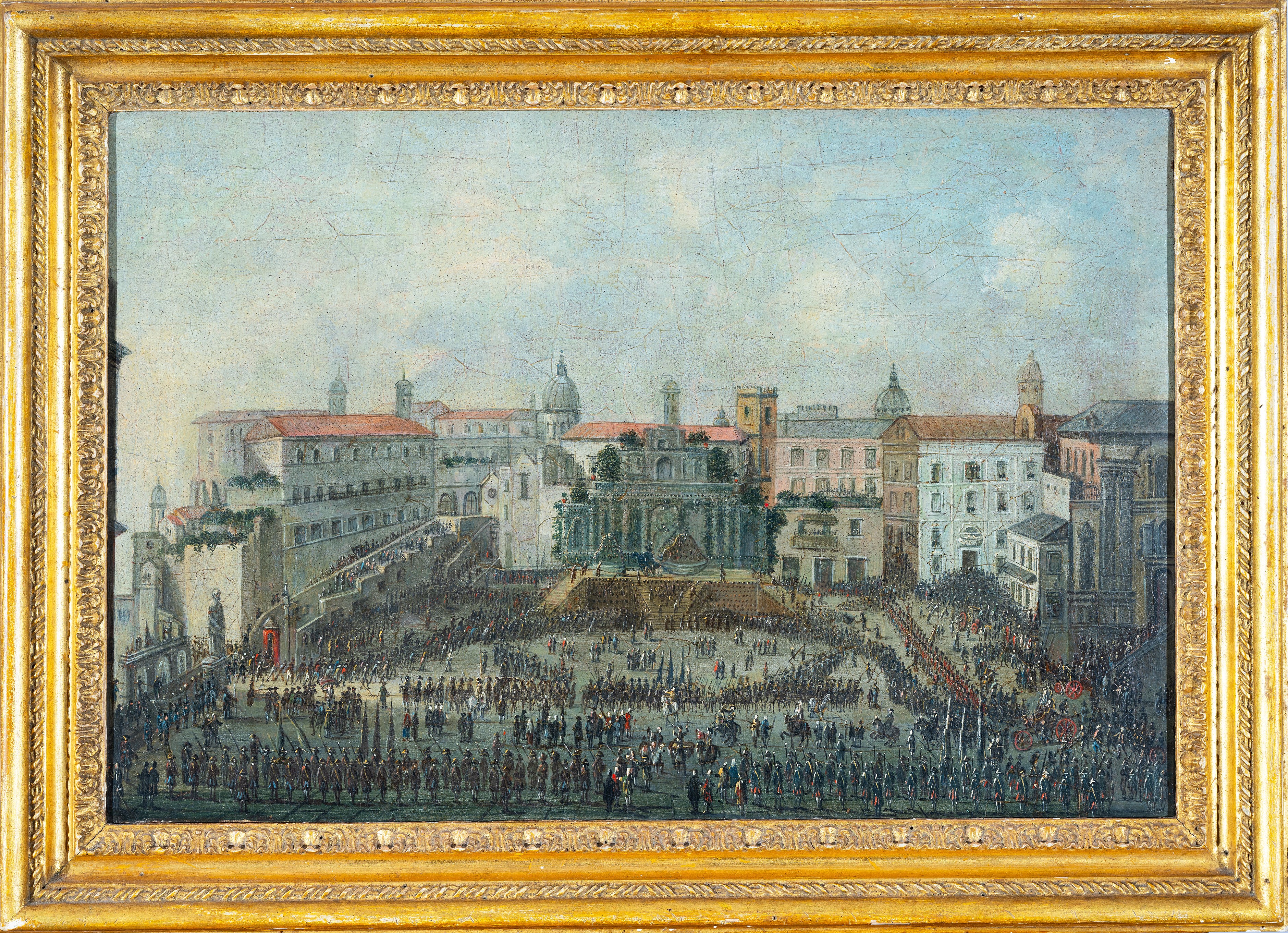 Juan Ruiz (attivo a Napoli alla Metà Sec. XVIII) - Cuccagna al Largo di Palazzo