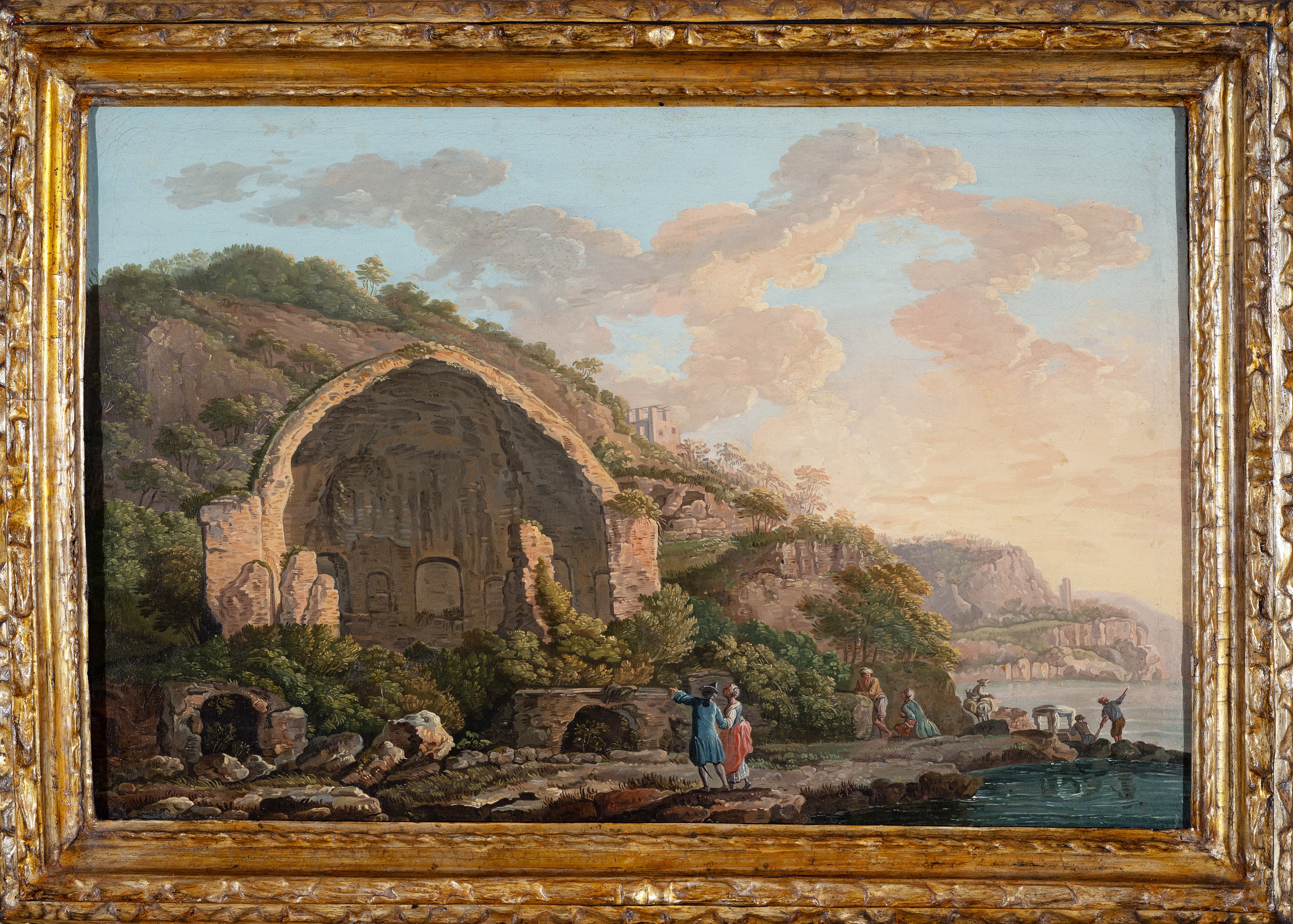 Carlo Bonavia, (roma, 1730 – Napoli, Dopo il 1788) - Veduta del Templio di Diana a Baia