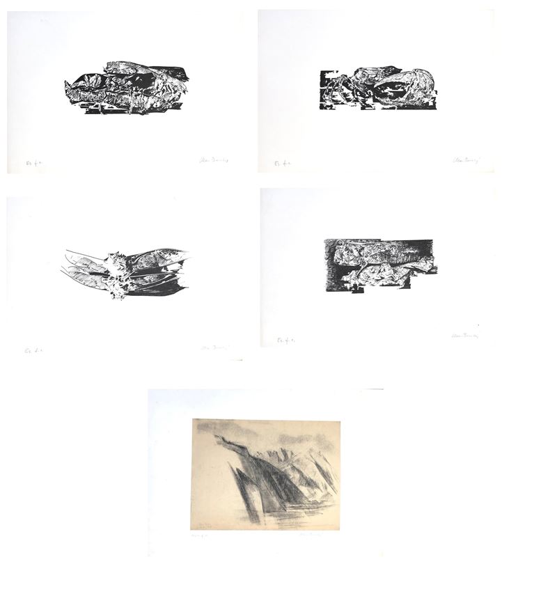 Mario Becchis - Lotto Unico Composto da N.5 Litografie