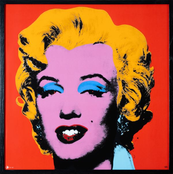 Andy Warhol - Rosenthal Objekt, Wandbild Marilyn Rot