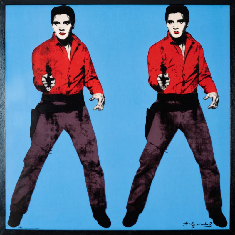 Rosenthal Wand-Object, Elvis Stehend Blau
