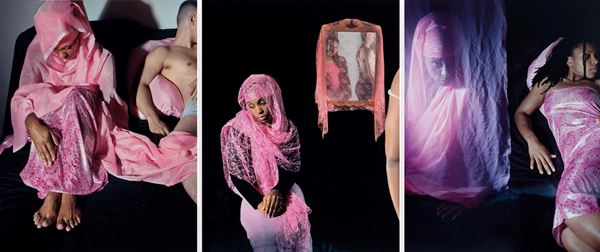 Nzingah  Muhammad  (1976) : Untitled  - Triptych of 3 photographic prints on aluminum - Auction Photograps - Blindarte Casa d'Aste