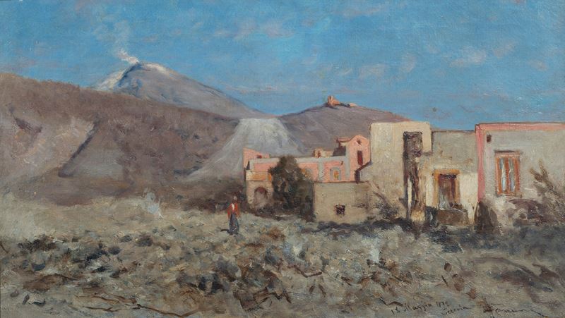 Eruzione del Vesuvio del 18 Maggio 1872 vista da Cercola