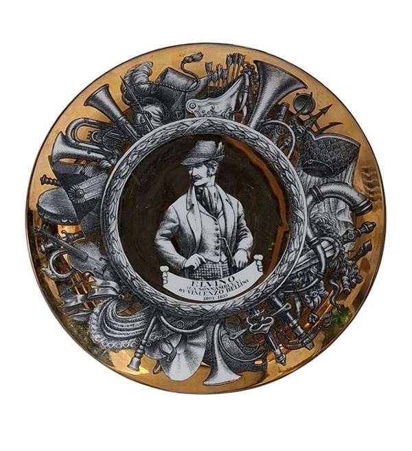 Piero  Fornasetti - Dalla serie 'Melodramma', Elvino, da 'La sonnambula' di Vincenzo Bellini