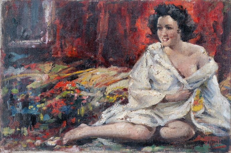 Giovane donna in bianco