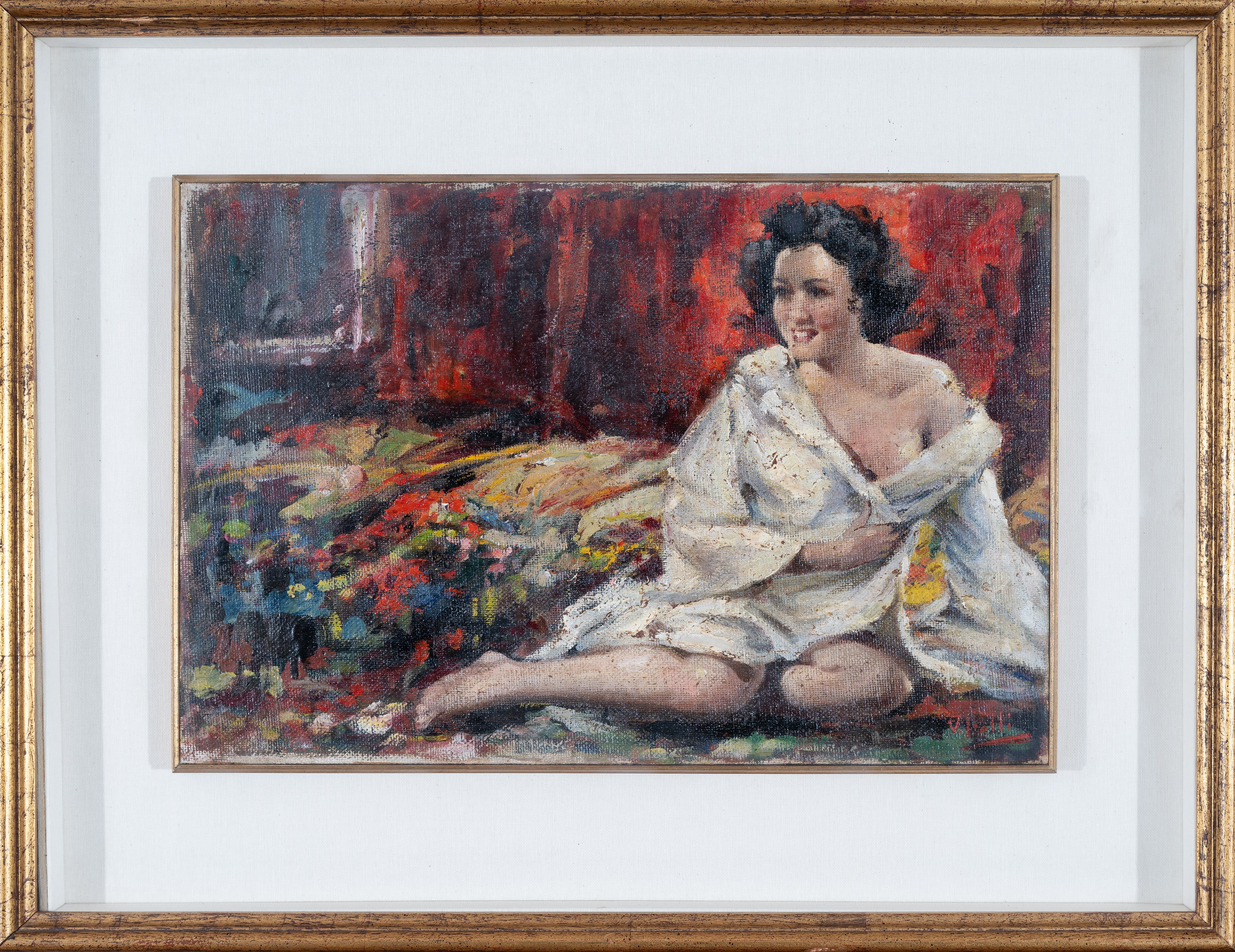 Giovane donna in bianco