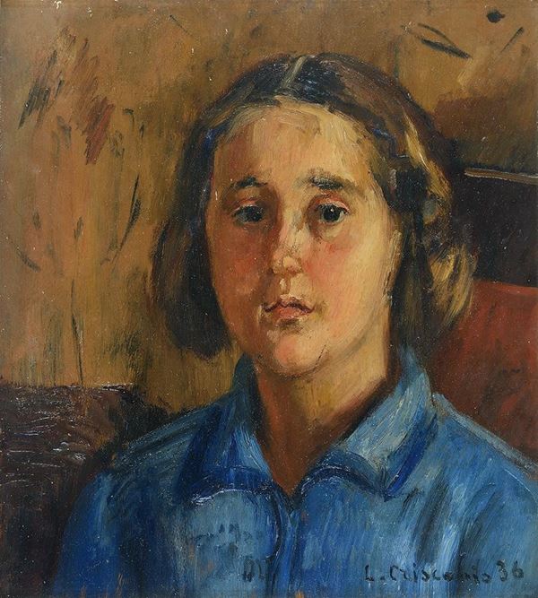 Luigi Crisconio (Napoli , 1893 - Portici, 1946) - Ritratto femminile