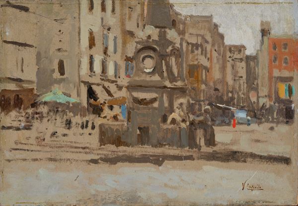 Vincenzo Caprile - Piazza Mercato a Napoli