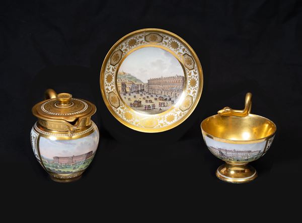Poulard Prad,  Napoli inizi XIX secolo - Part of a rare coffee service