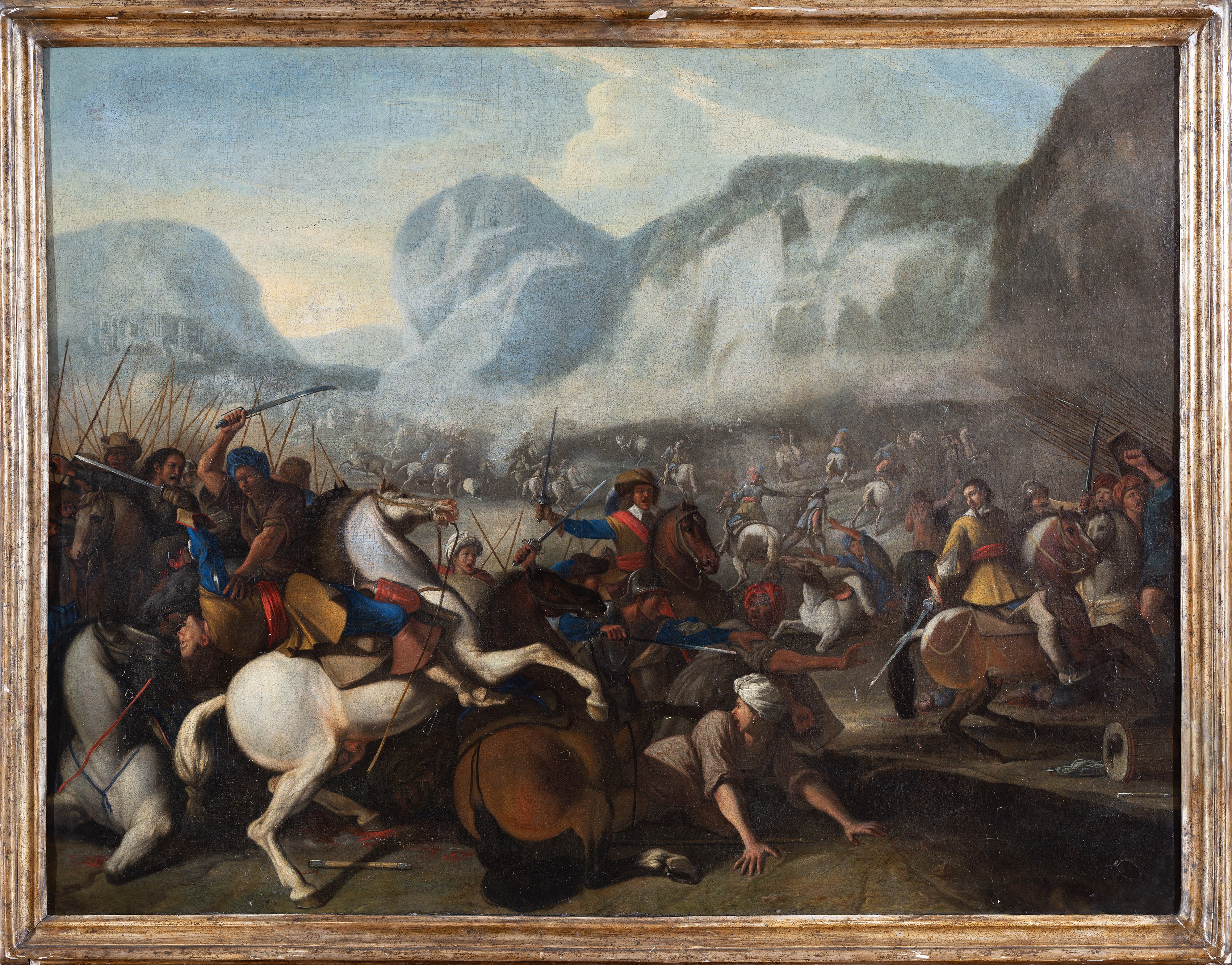 Cerchia di Aniello Falcone (napoli, 1607 – 1656) - Scontro di Cavalleria