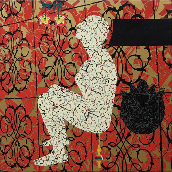 Maurizio Cannavacciuolo : Ho visto le stelle di Natale  (1996)  - Oil on canvas - Auction Modern and Contemporary Art - Blindarte Casa d'Aste