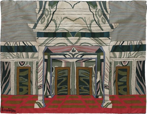 Nanda Vigo : Arazzo  (1992)  - Lana intrecciata - Asta Arte Moderna e Contemporanea - Blindarte Casa d'Aste