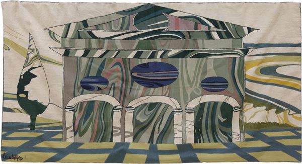 Nanda Vigo : Arazzo   (1992)  - Lana intrecciata - Asta Arte Moderna e Contemporanea - Blindarte Casa d'Aste