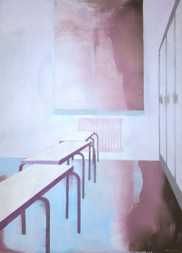Elisabetta Vignato : Banchi di nebbia  (1999)  - Olio su tela - Asta Arte Moderna e Contemporanea - Blindarte Casa d'Aste