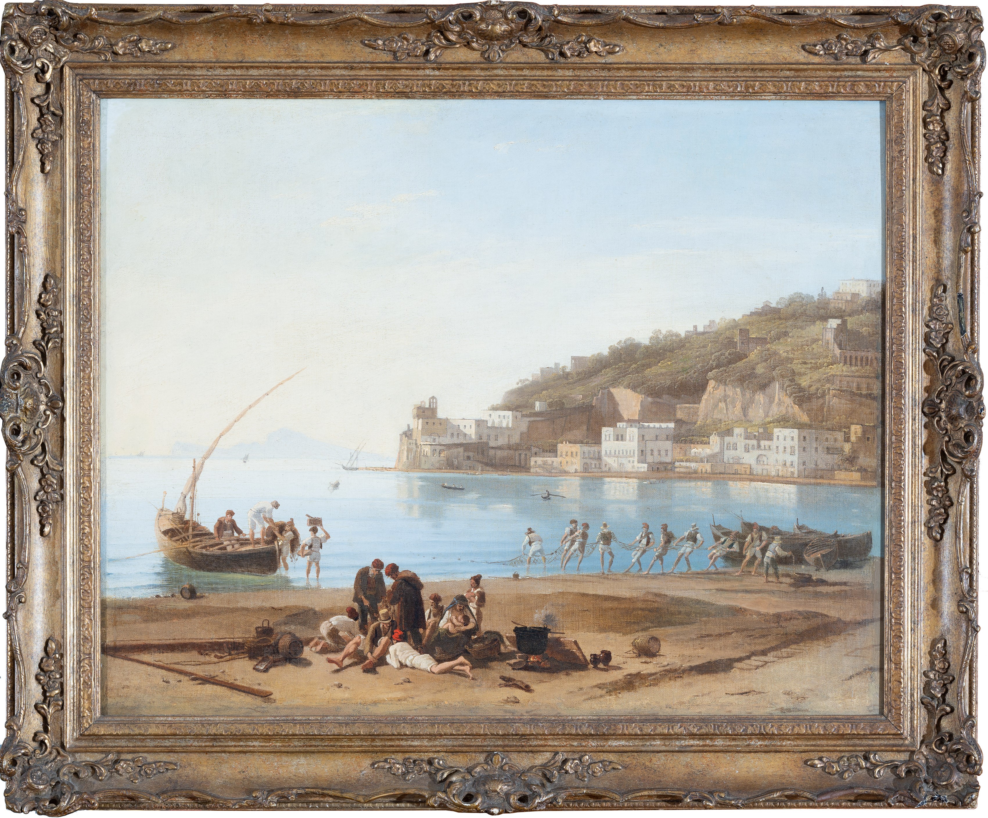 Veduta di Mergellina con la Chiesa di Santa Maria del Parto