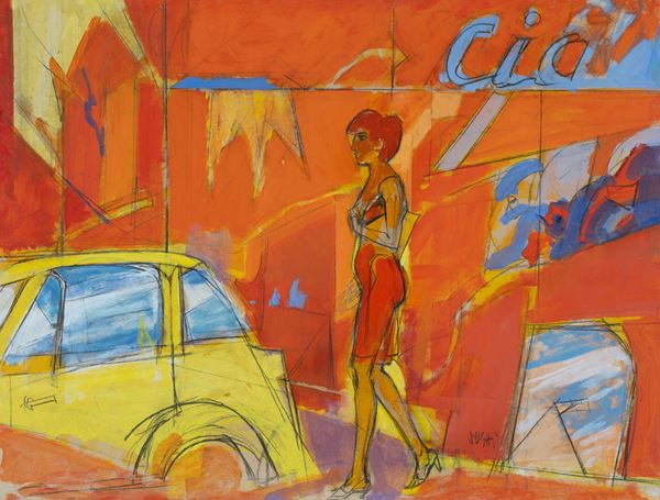Alberto Sughi - Passeggiata in città