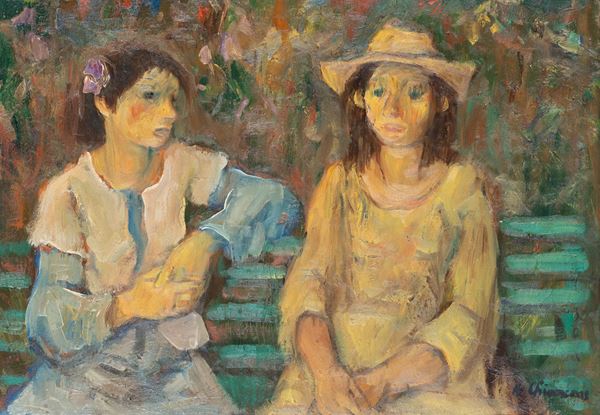 Alberto Chiancone : Senza titolo  - Olio su tela - Asta Arte Moderna e Contemporanea - Blindarte Casa d'Aste