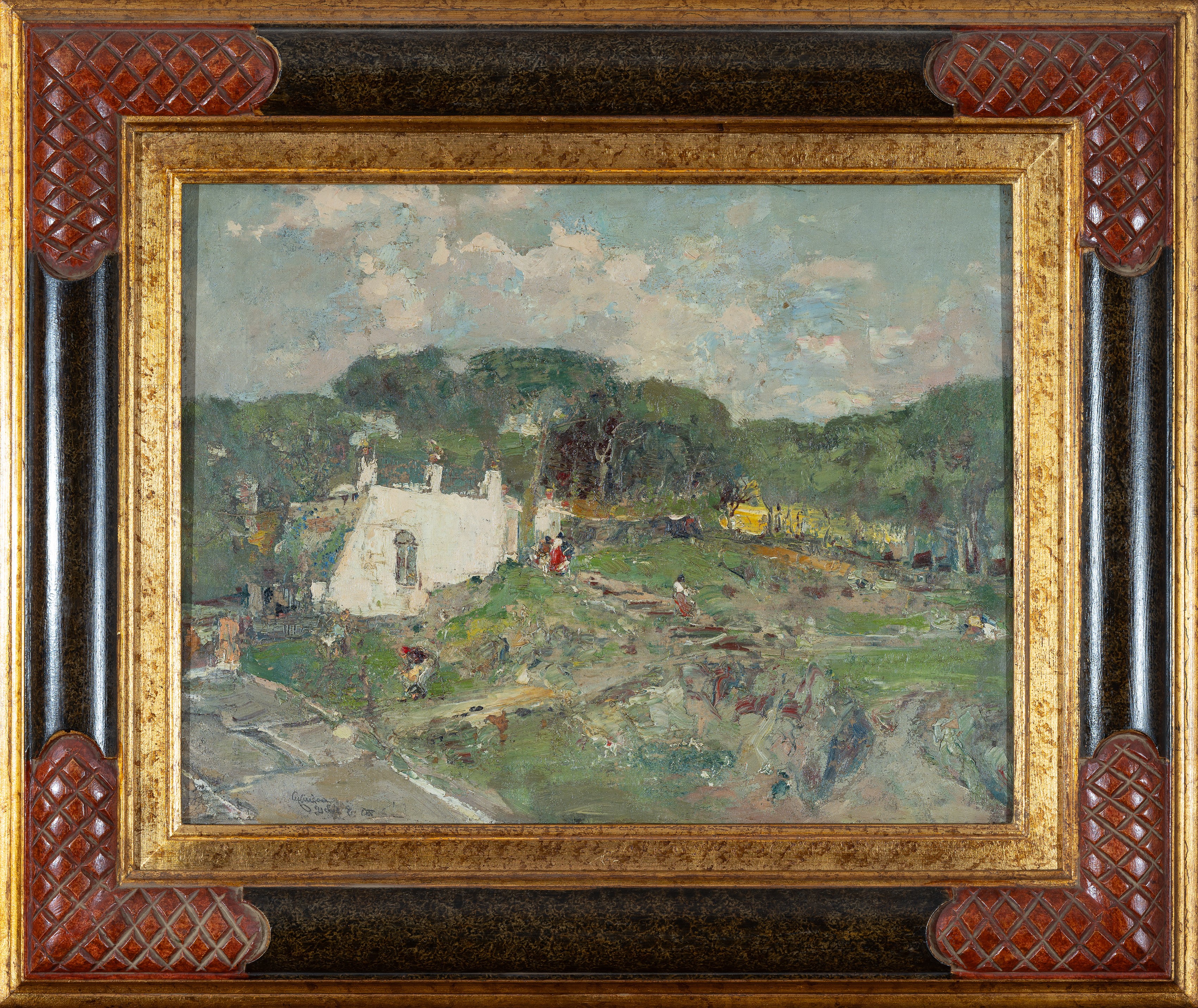 Strada di campagna con casolare