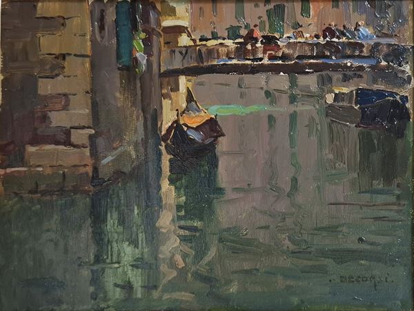 Nicolas De Corsi (Odessa, 1882 - Torre del Greco, 1956) - Laguna di Venezia