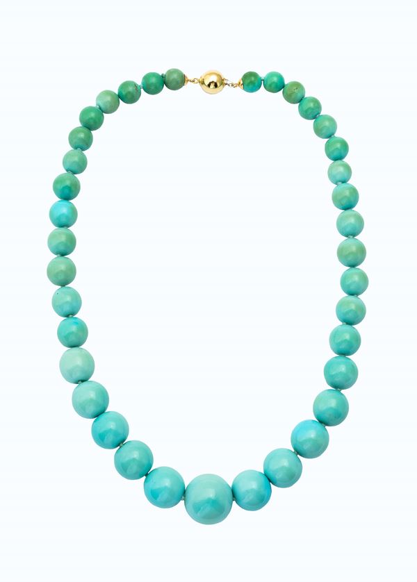 Collana con boule di turchese