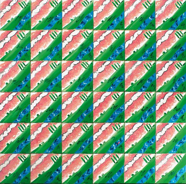 Pierluigi Pusole : Senza titolo  - n. 36 oli su tela  - Asta Arte Moderna e Contemporanea - Blindarte Casa d'Aste