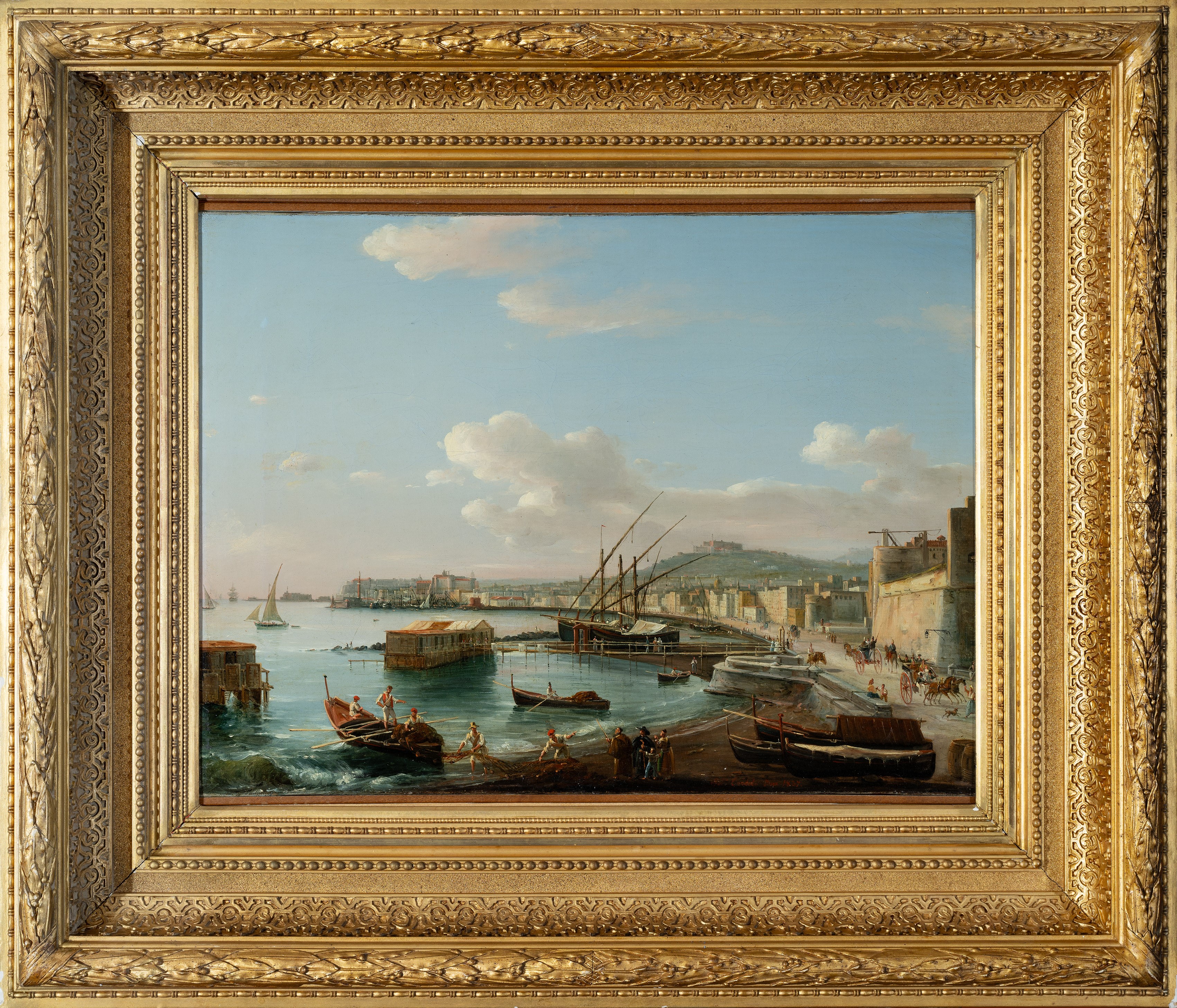 Napoli dal Castello del Carmine 1837