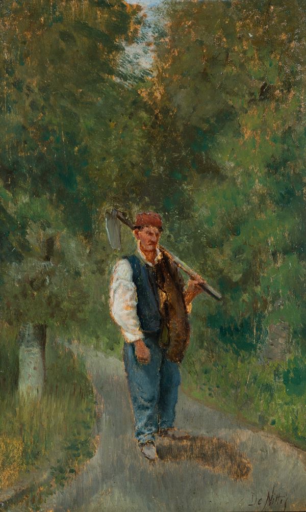 Giuseppe  De Nittis (Barletta 1846 - Saint-Germain-en-Laye 1884) - Contadino