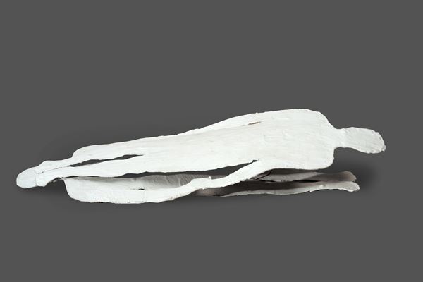 Nino Longobardi : Senza titolo  - Scultura in cartone gessato e ferro - Asta Arte Moderna e Contemporanea - Blindarte Casa d'Aste