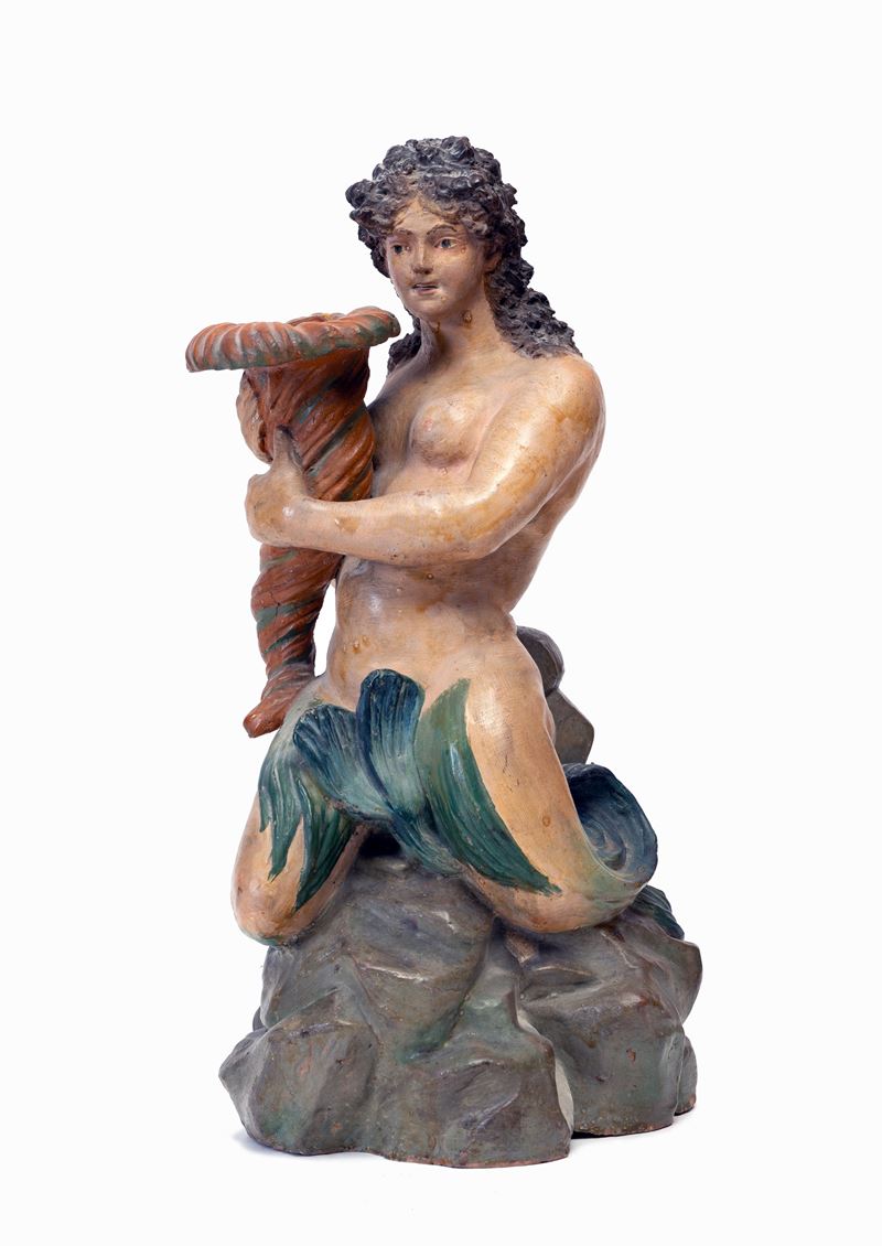 Manifattura Napoletana, Periodo Liberty - Figura di Sirena Reggicandela