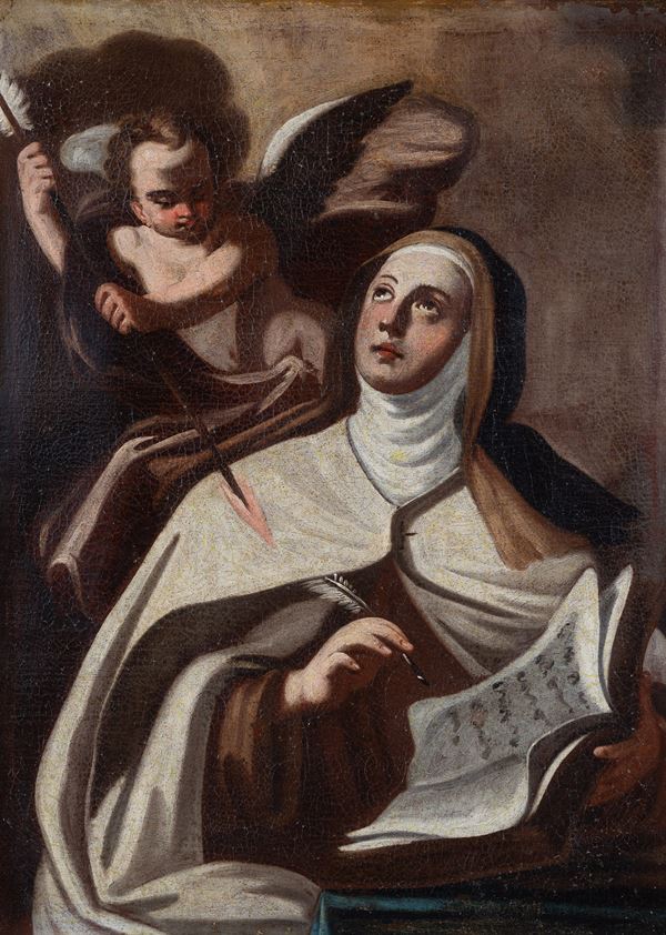 Scuola napoletana, seconda met&#224; XVII secolo - Santa Teresa D'Avila