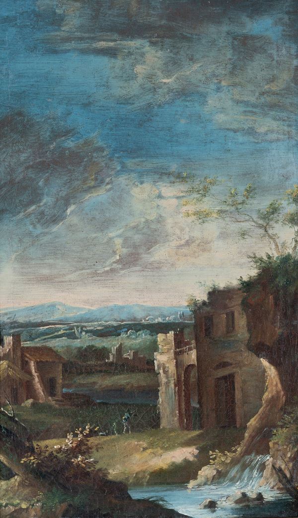 cerchia di Fran&#231;ois  de Nom&#232;, detto Mons&#249; Desiderio - Piccolo borgo fortificato