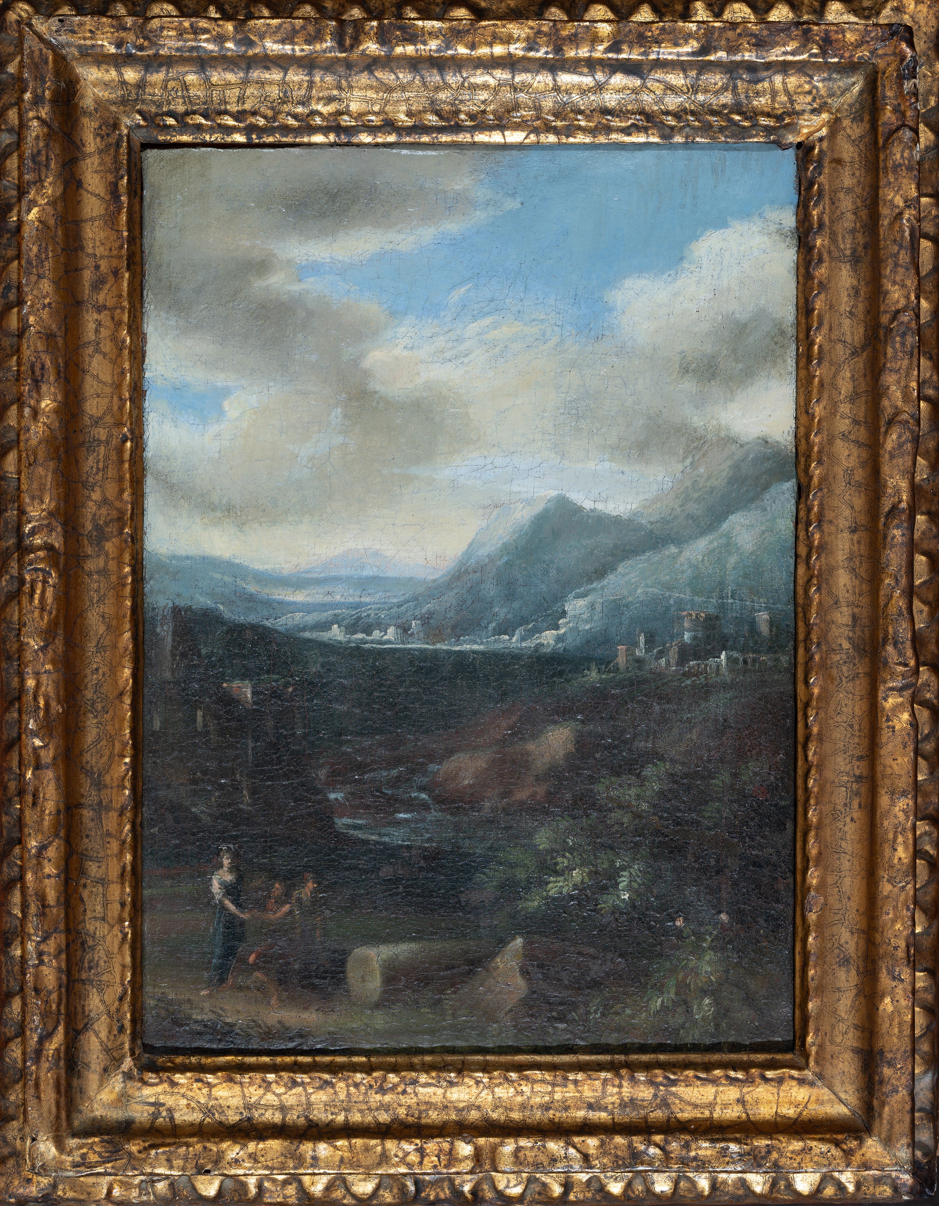 Scena galante in riva ad un fiume