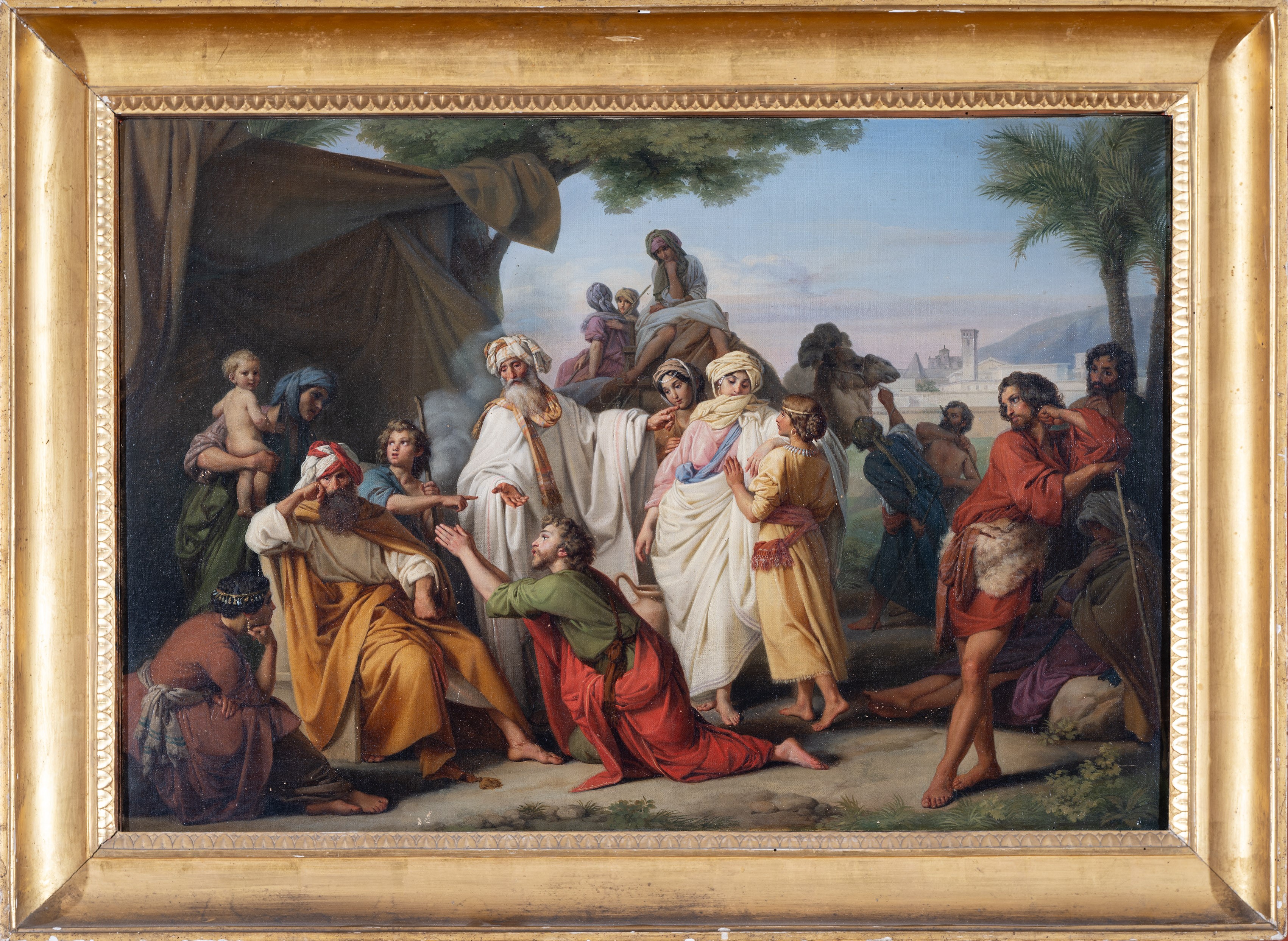 Giacobbe che implora da Labano il consenso al matrimonio con Rachele