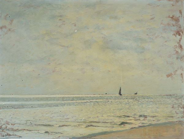 Domenico  De Bernardi - Mattino sul mare