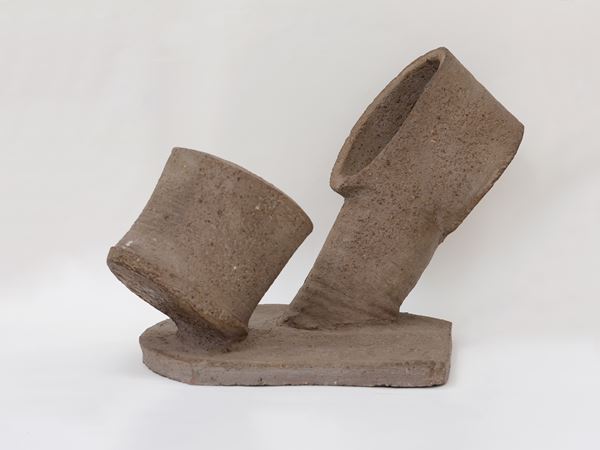 Giuseppe  Spagnulo : Teste  (1965 ca)  - Sculpture in stoneware - Auction Modern and Contemporary Art - Blindarte Casa d'Aste