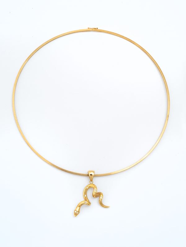 Girocollo rigido  - Auction JEWELLERY, WATCHES, DECORATIVE ART, DESIGN AND ORIENTAL ART - Blindarte Casa d'Aste