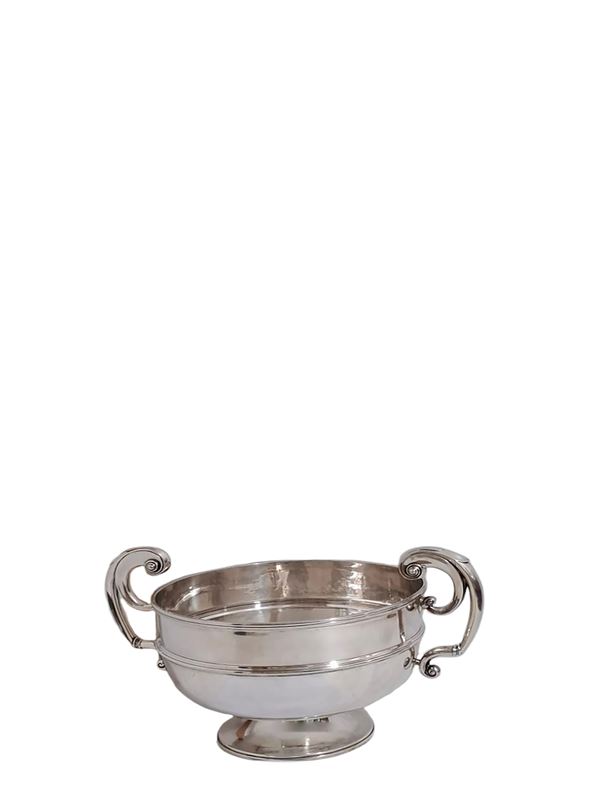 Probabile manifattura inglese : Vasca da punch   - in metallo argentato - Asta GIOIELLI, OROLOGI, ARTI DECORATIVE, DESIGN E ARTE ORIENTALE - Blindarte Casa d'Aste