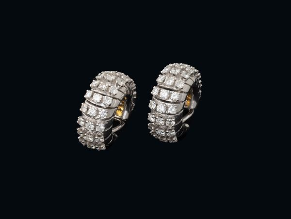 Orecchini  - in oro bianco 18 carati - Asta GIOIELLI, OROLOGI, ARTI DECORATIVE, DESIGN E ARTE ORIENTALE - Blindarte Casa d'Aste