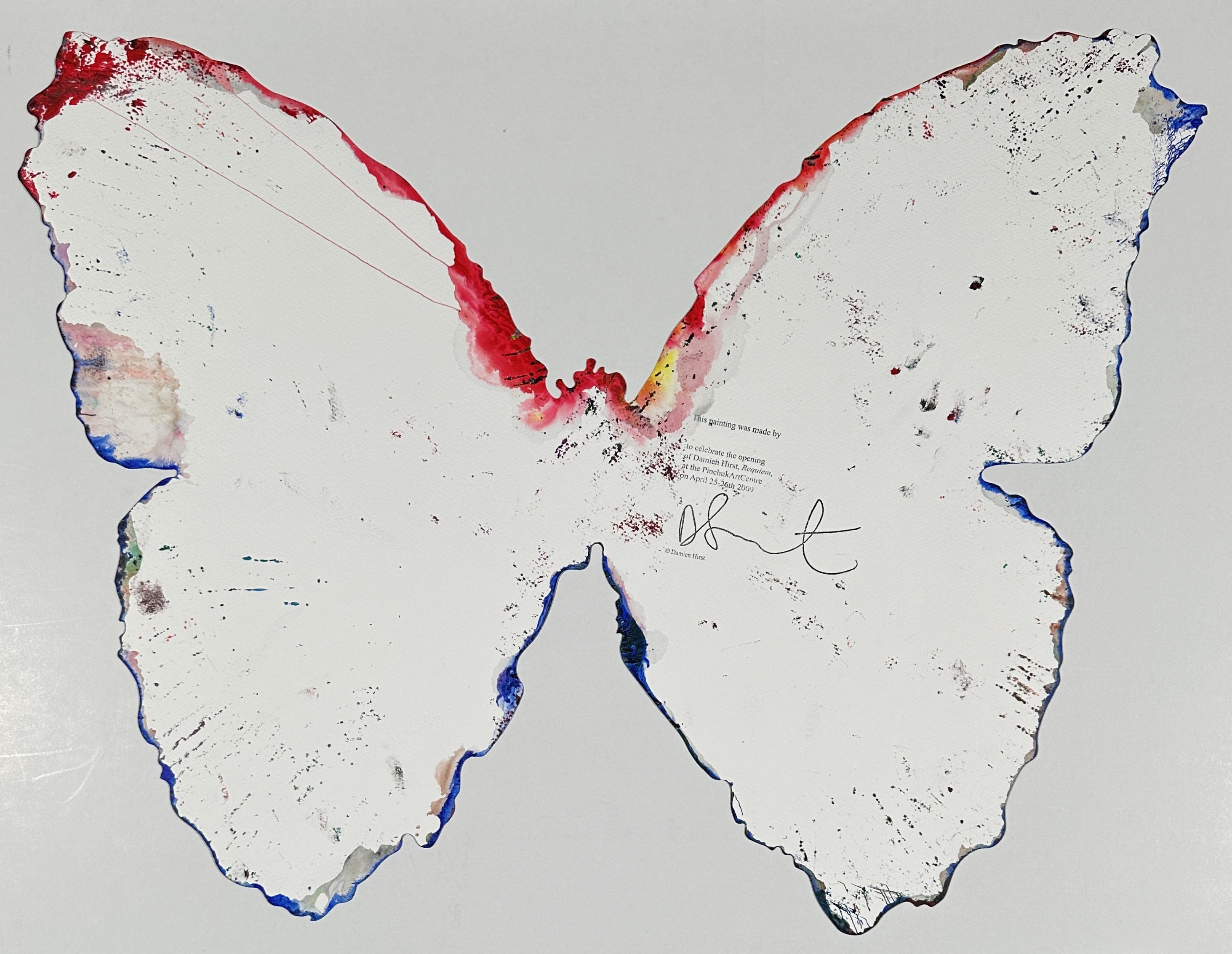 Damien Hirst - Butterfly, acrilico su carta