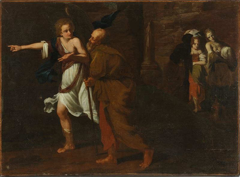 L'Angelo guida Lot e le figlie fuori da Sodoma