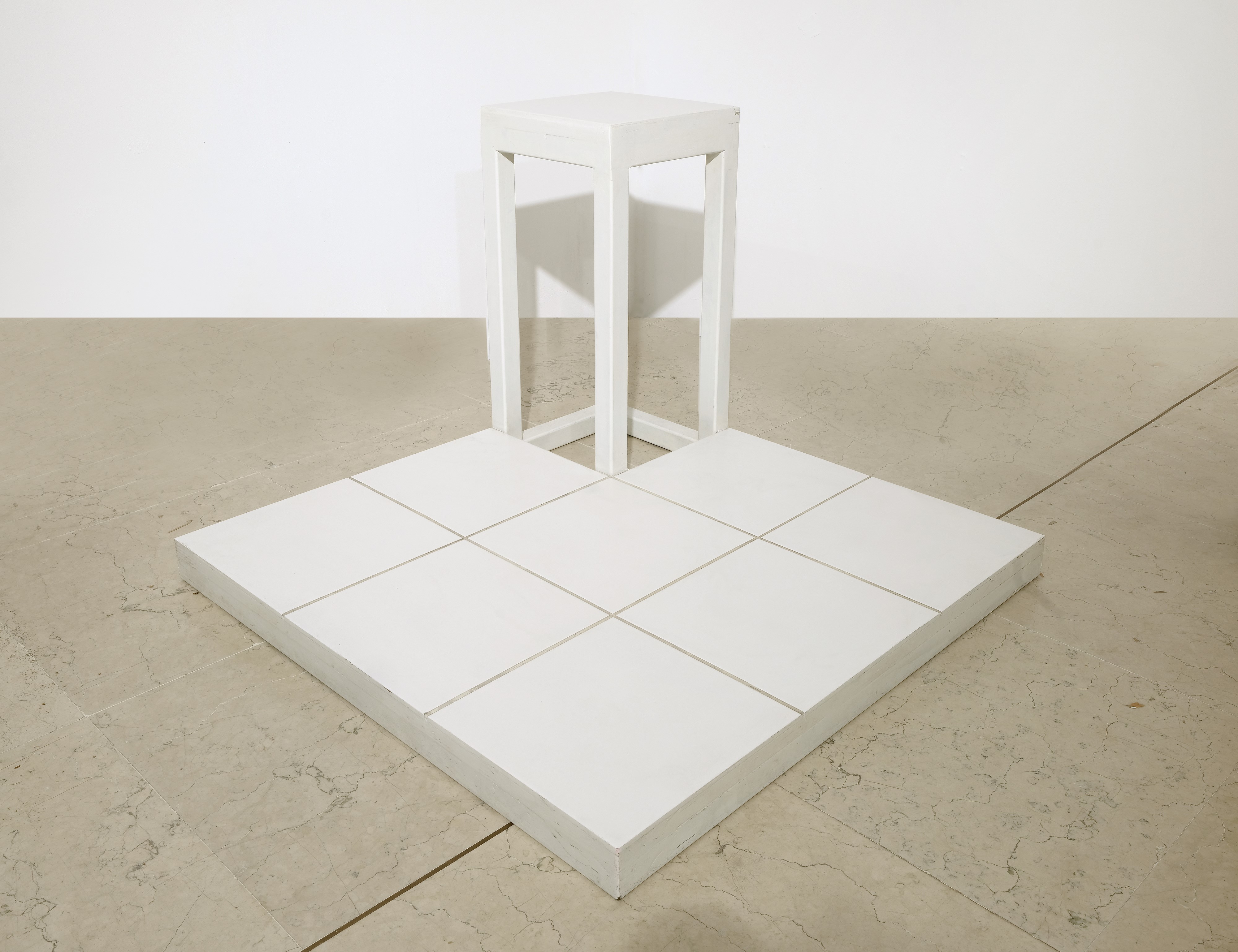 Eric Wesley - Omaggio a Sol LeWitt, scultura in ferro e piastrelle