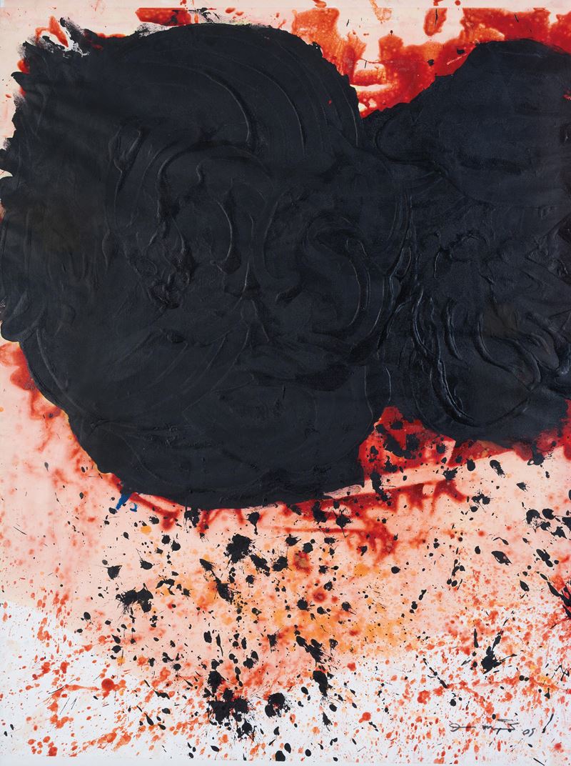 Hermann Nitsch - Senza titolo (Acrilico su carta, 2005)