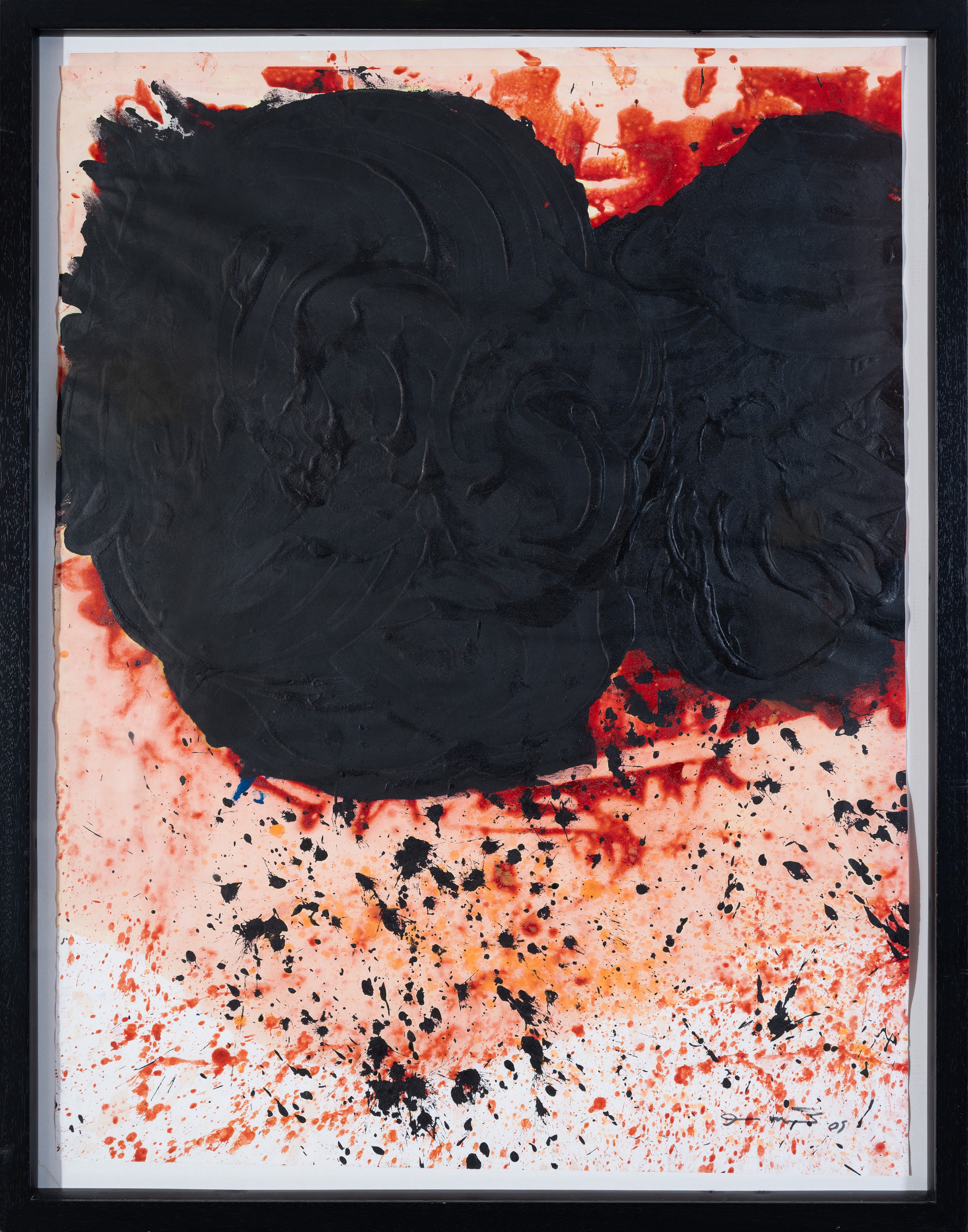Hermann Nitsch - Senza titolo (Acrilico su carta, 2005)