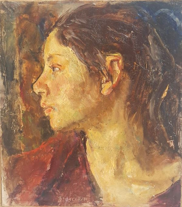 Antonio Bresciani - Profilo di giovane donna