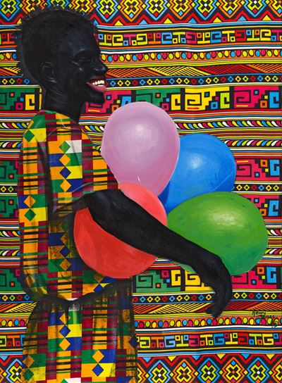 Balloons, tecnica mista su tela